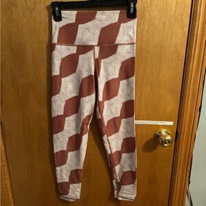 Aerie Brown and White Patterned Leggings